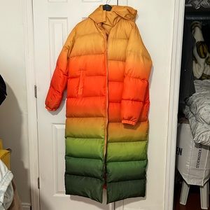 Chunky ombré puffy jacket